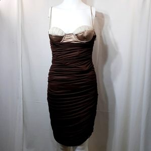 Bluemarine bodycon dress Brown gold